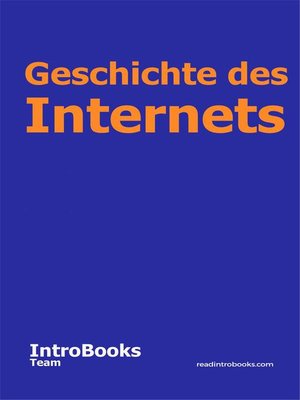 cover image of Geschichte des Internets